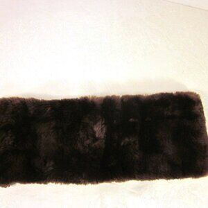 VINTAGE FUR HEADBAND 50's- 60's SATIN LINING VERY GOOD CONDITION ELASTIC IN BACK